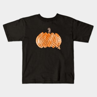Crochet Yarn Pumpkin Kids T-Shirt